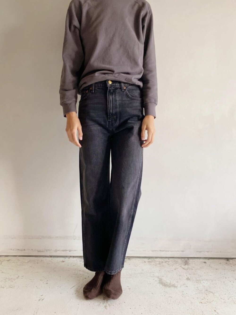 B Sides Jeans - Plein Relaxed Straight Stil Black
